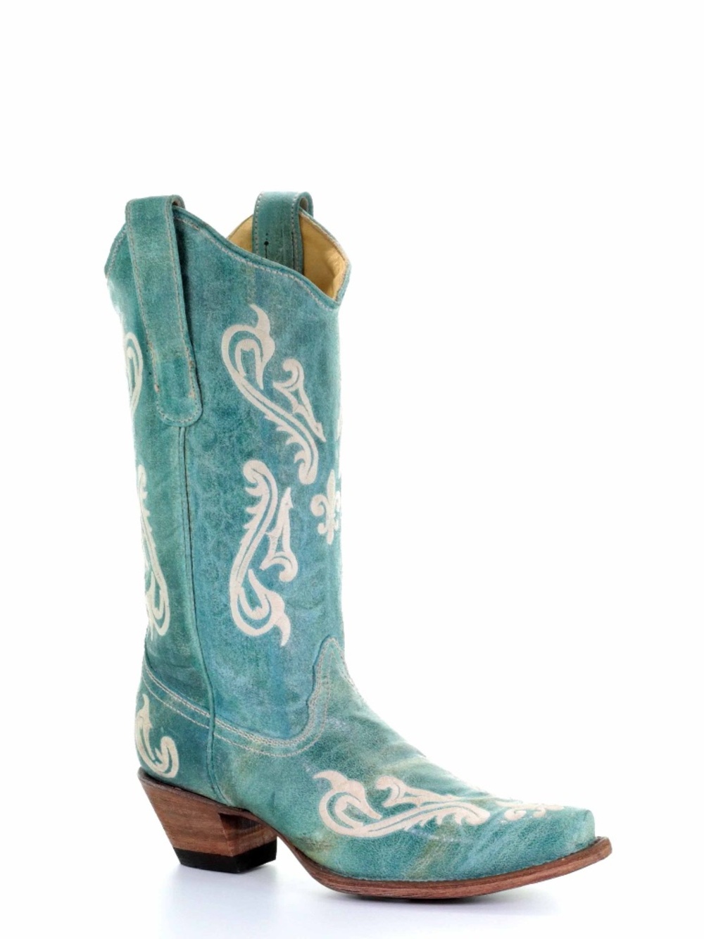 CORRAL WOMEN'S R1973 DISC FW20 TURQUOISE BLUE CORTEZ COWBOY BOOT Size 8.5